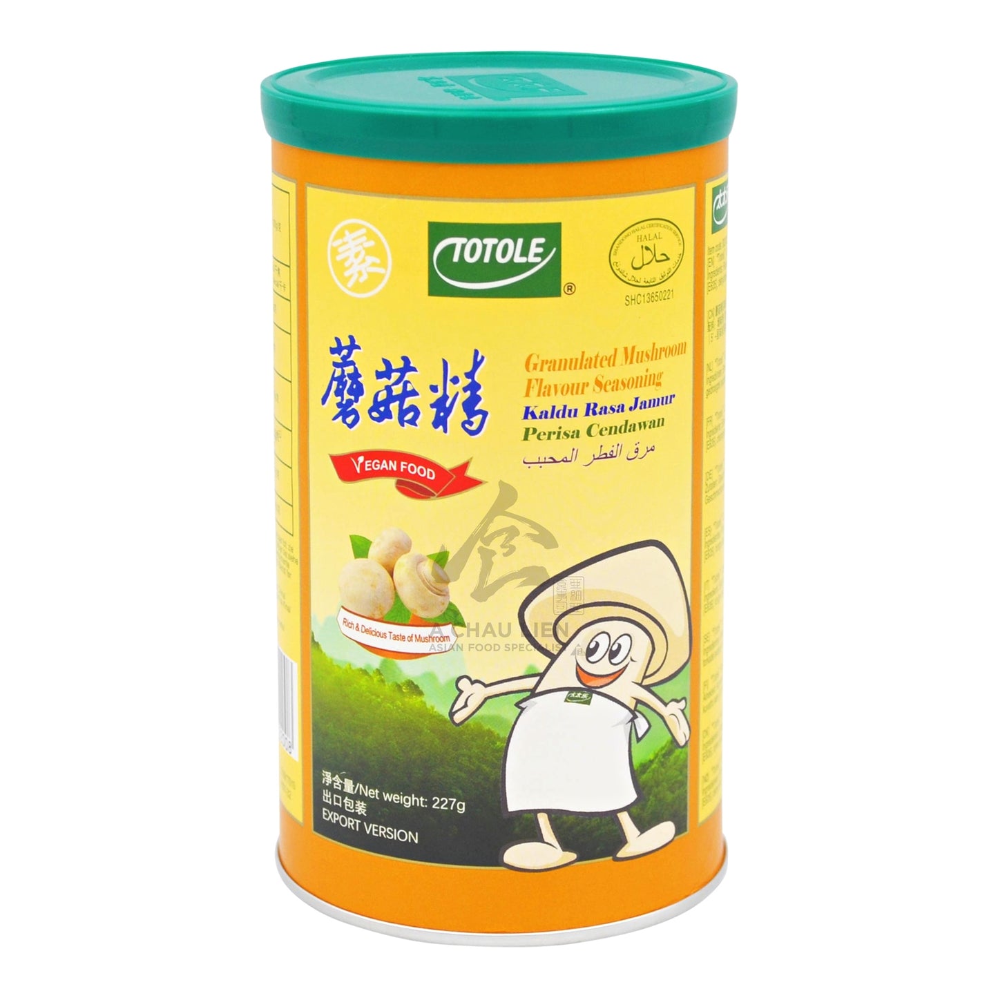 GRANULATED MUSHROOM FLAVOR SEASONING 12 x 227g TOTOLE