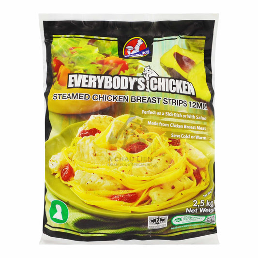 STEAMED CHICKEN BREAST STRIPS 12MM 4 x 2.5kg KITCHEN JOY