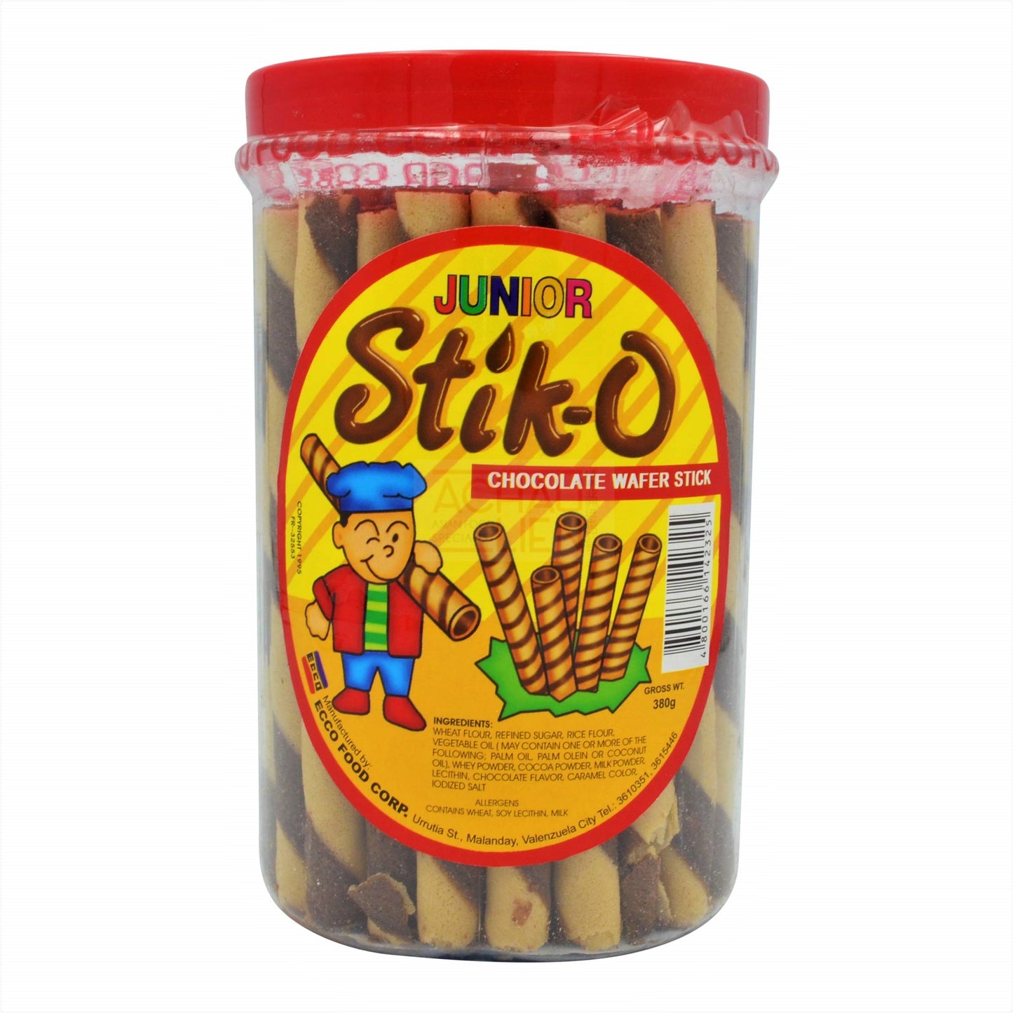 CHOCOLATE WAFER STICK 12 x 380g STIK-O