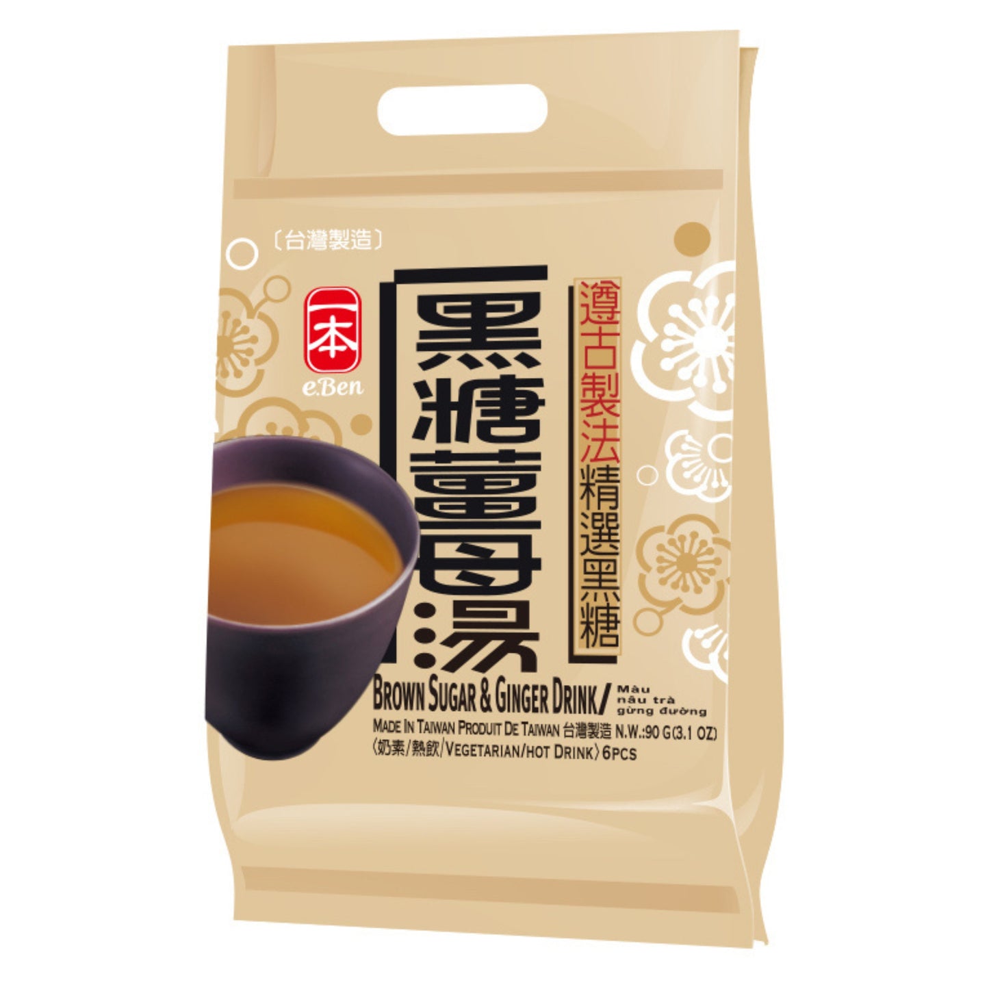 BROWN SUGAR & GINGER DRINK (18PCS X 15G) 12 x 270g E-BEN