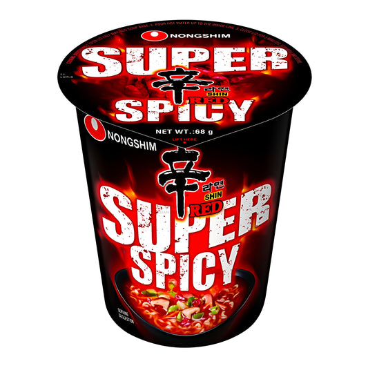 SHIN RED SUPER SPICY CUP NOODLES 12 x 68g NONGSHIM