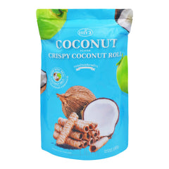CRISPY COCONUT ROLL COCONUT FLAVOR 24 x 100g KAEW