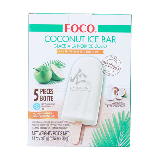 FROZEN COCONUT ICE BAR (5PCS X 80G) 6 x 400g FOCO