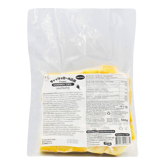 FROZEN SANDWICH TOFU 20 x 500g TWIN DRAGON
