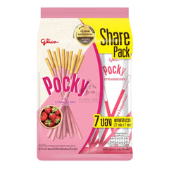 POCKY BISCUIT STICK STRAWBERRY FAMILY PACK 20 x 133g GLICO