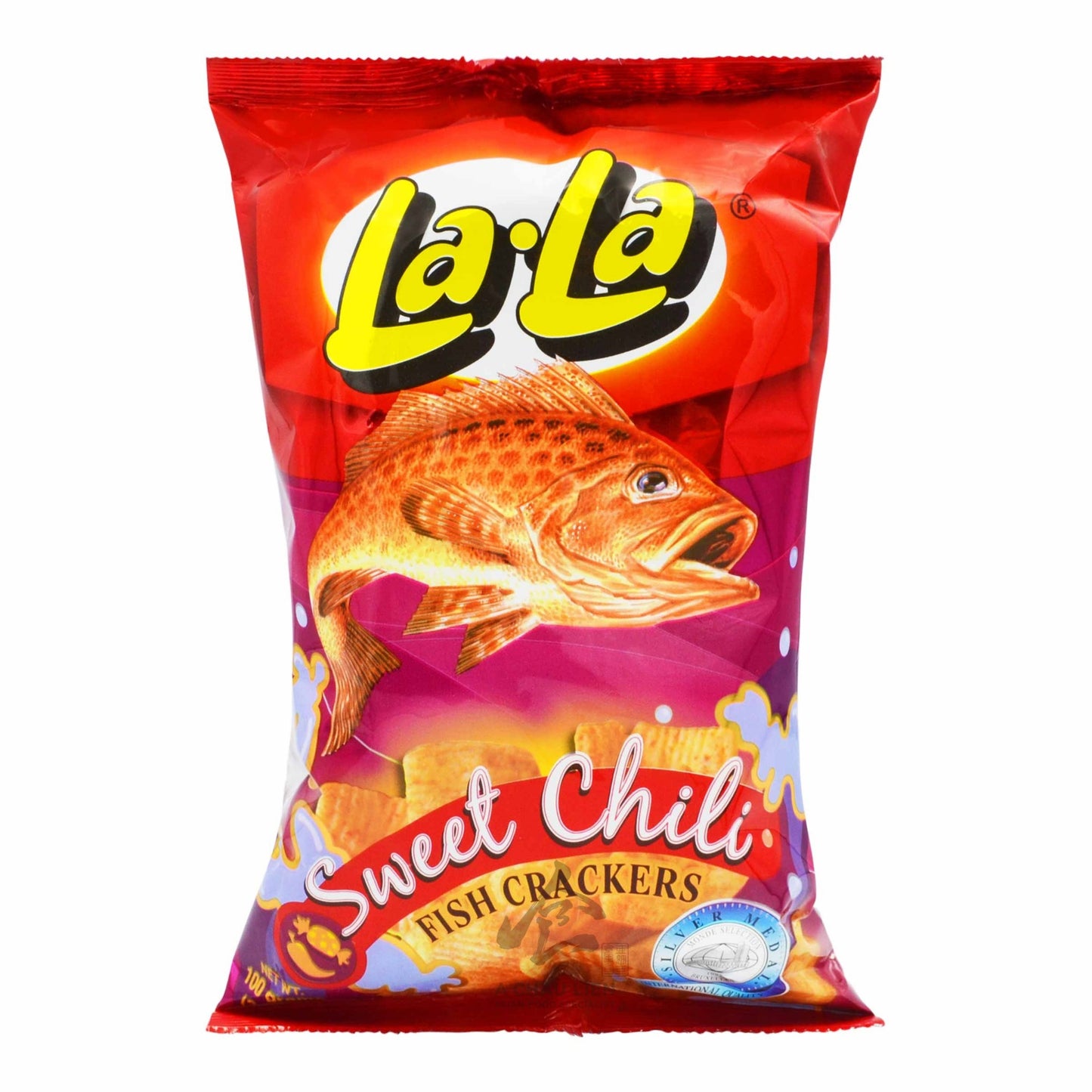SWEET CHILI FISH CRACKERS 24 x 100g LA LA