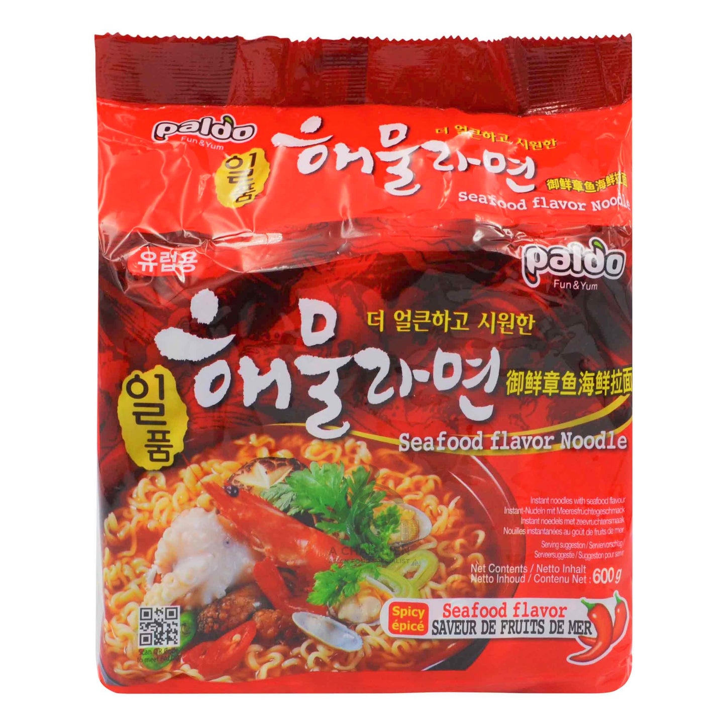 SEAFOOD FLAVOR NOODLE (5PCS X 120G) 4 x 600g PALDO
