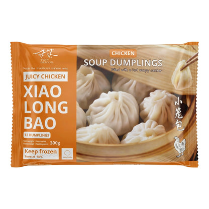 FROZEN XIAOLONGBAO CHICKEN SOUP DUMPLING 16 x 300g TWIN DRAGON