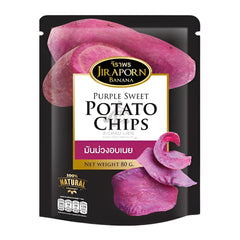 PURPLE SWEET POTATO CHIPS 24 x 80g JIRAPORN