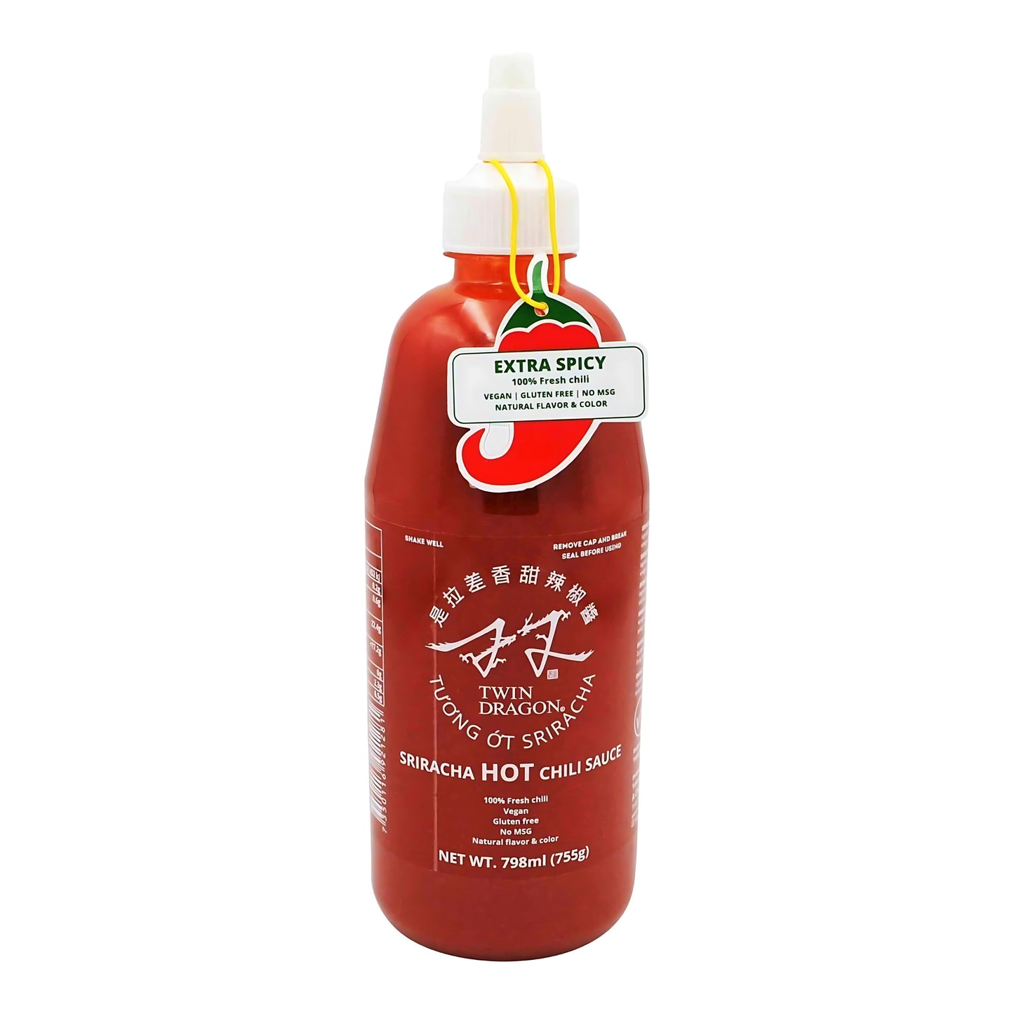 SRIRACHA HOT CHILI SAUCE 12 x 798ml (755g) TWIN DRAGON