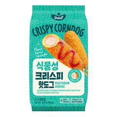 FROZEN CRISPY KOREAN CORN DOG VEGETARIAN (5PCS X 80G) 12 x 400g DELIEF