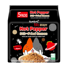 HOT PEPPER STIR-FRIED RAMEN (5PCS X 120G) 8 x 600g SAMYANG