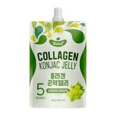 COLLAGEN KONJAC JELLY GREEN GRAPE (10PCS X 130ML) 6 x 1.3L DELIEF