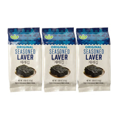 ORIGINAL SEASONED SEAWEED LAVER (3PCS X 4.5G) 12 x 13.5g DELIEF