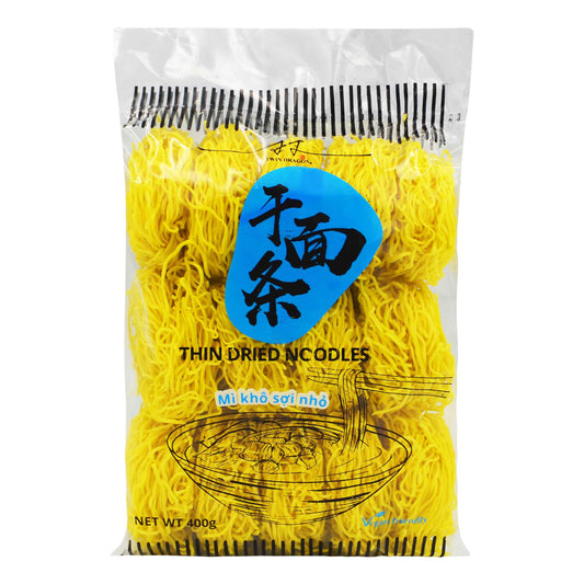 THIN DRIED NOODLES 30 x 400g TWIN DRAGON