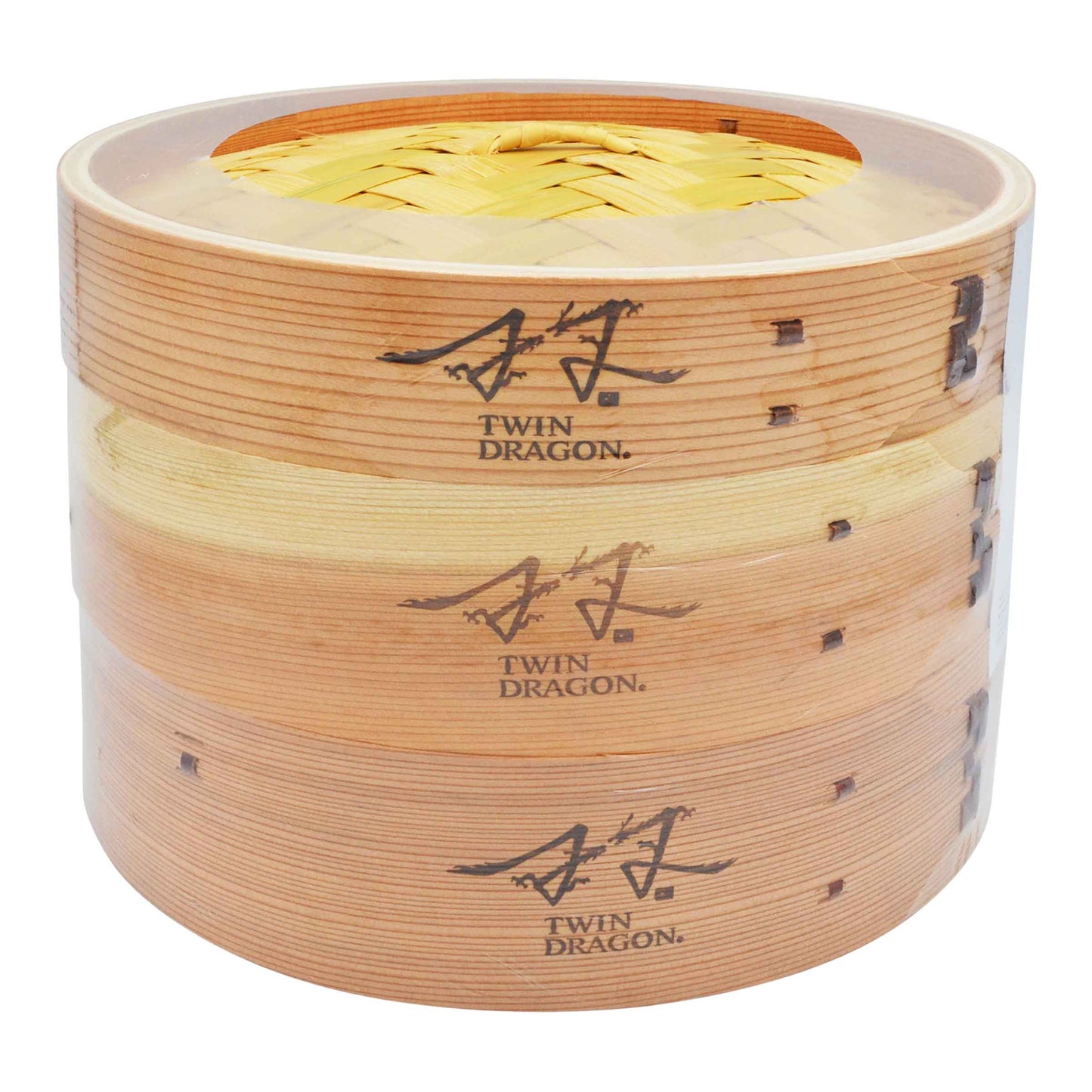 JAPANESE WOODEN STEAMER NO. 10 SET (Ø25.4CM) SET 18 x 25.4cm TWIN DRAGON