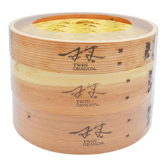 JAPANESE WOODEN STEAMER NO. 10 SET (Ø25.4CM) SET 18 x 25.4cm TWIN DRAGON