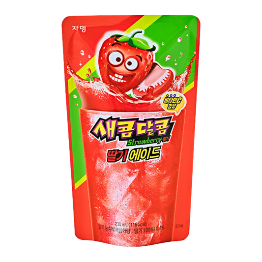 ZAPPO SWEET & SOUR SOFT CANDY STRAWBERRY ADE POUCH (10PCS X 230ML) 3 x 2.3L JARDIN