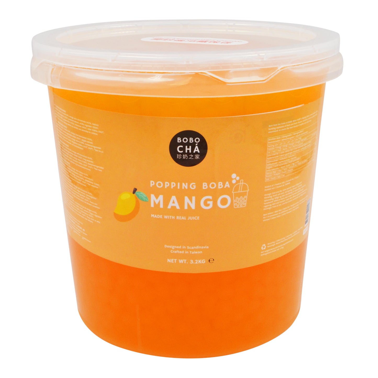 MANGO POPPING BOBA 4 x 3.2kg BOBO CHA
