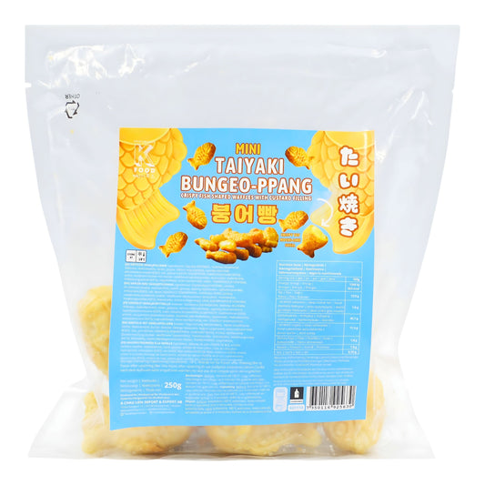 FROZEN MINI TAIYAKI BUNGEOPPANG CUSTARD 30 x 250g K FOOD