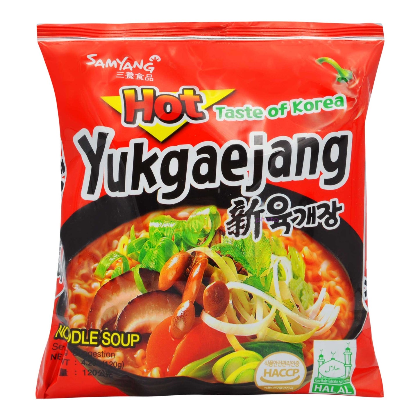HOT MUSHROOM RAMEN NOODLE YUKGAEJANG 20 x 120g SAMYANG