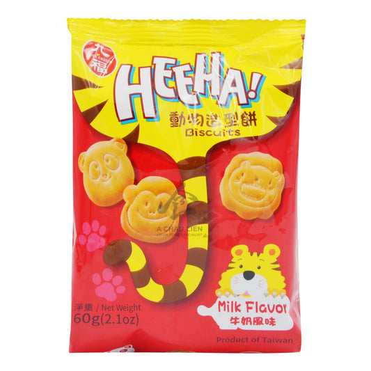 HEEHA ANIMAL SHAPE BISCUITS MILK FLAVOR 12 x 60g NICE CHOICE