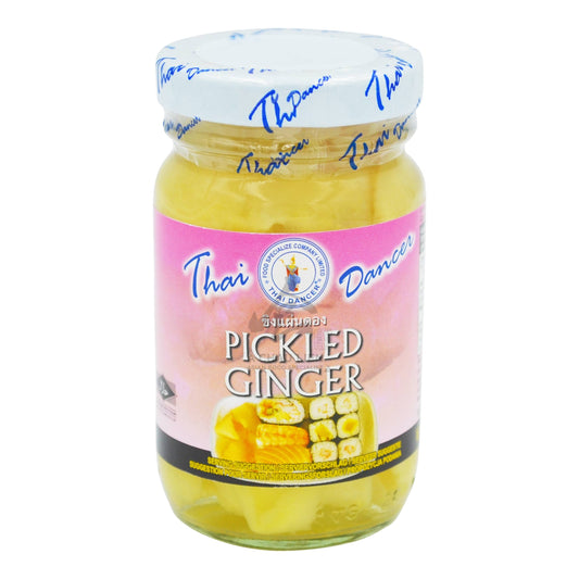 PICKLED WHITE GINGER SLICED 24 x 100g THAI DANCER
