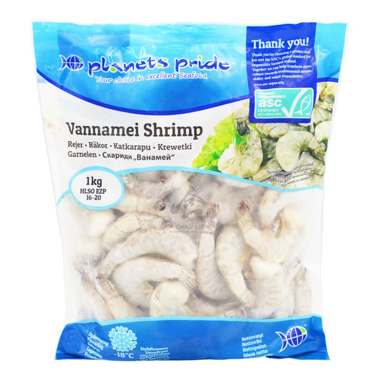 VANNAMEI SHRIMP 16-20 HLSO 25% EZP ASC 10 x 1kg PLANET'S PRIDE