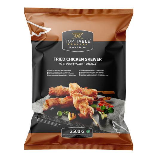 FRIED CHICKEN SKEWER (80G) 2 x 2.5kg TOPTABLE
