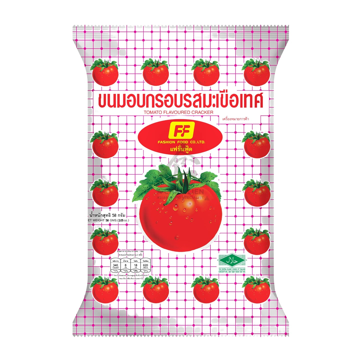 TOMATO FLAVORED CRACKER (3PCS X 65G) 12 x 195g FF