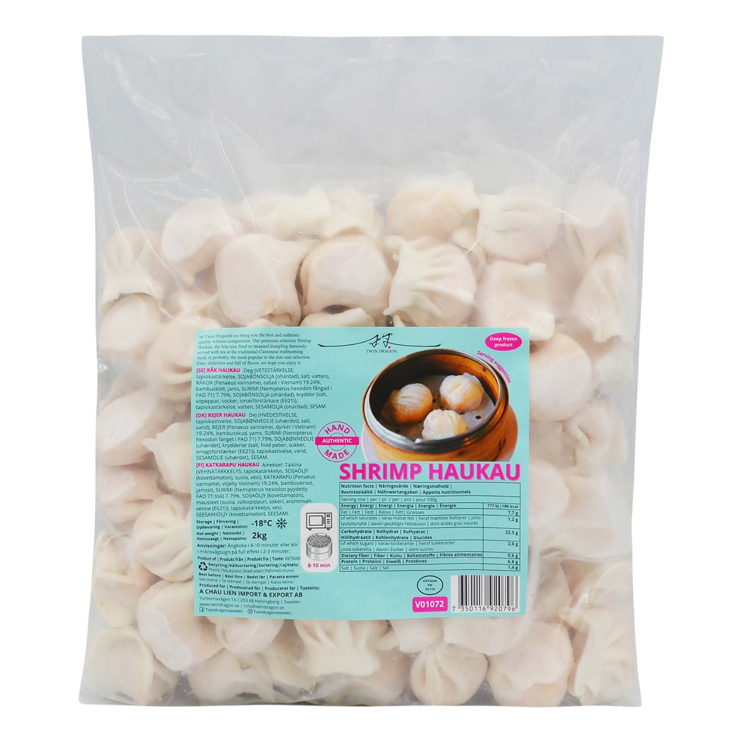 FROZEN SHRIMP HAUKAU 5 x 2kg TWIN DRAGON