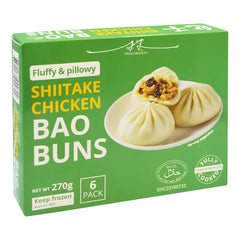 FROZEN SHIITAKE CHICKEN BAO BUNS (6PCS X 45G) 16 x 270g TWIN DRAGON