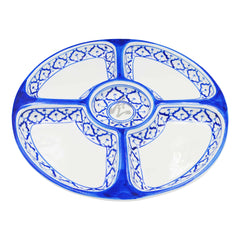 ROUND APPETIZER PLATE 4 SEASON (P095) B&W