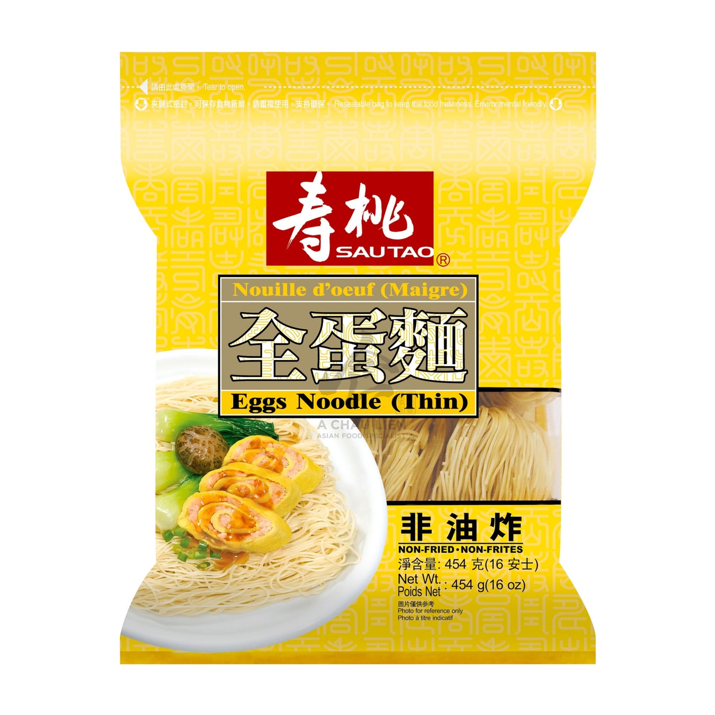 EGG NOODLE THIN 24 x 454g SAU TAO