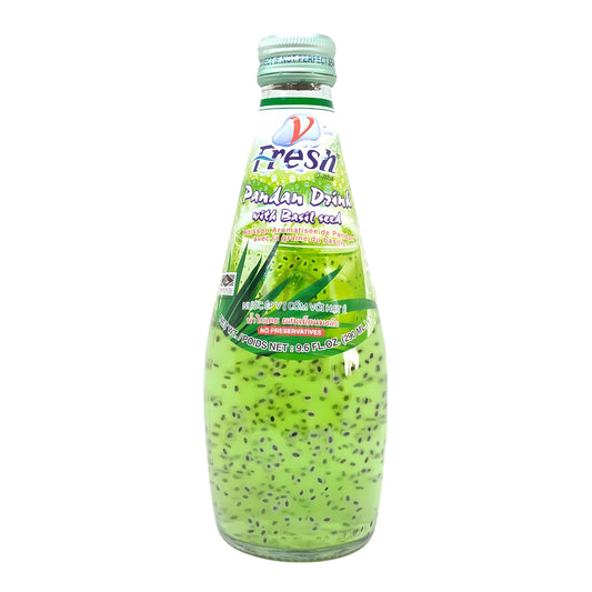 PANDAN DRINK W/ BASIL SEED 24 x 290ml V-FRESH
