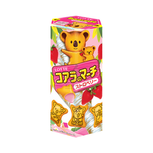 KOALA'S MARCH STRAWBERRY FLAVOUR BISCUITS (6PCS X 37G) 8 x 222g LOTTE