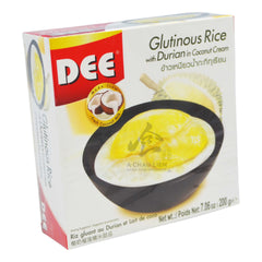 FROZEN GLUTINOUS RICE WITH DURIAN IN COCONUT CREAM 12 x 200g DEE