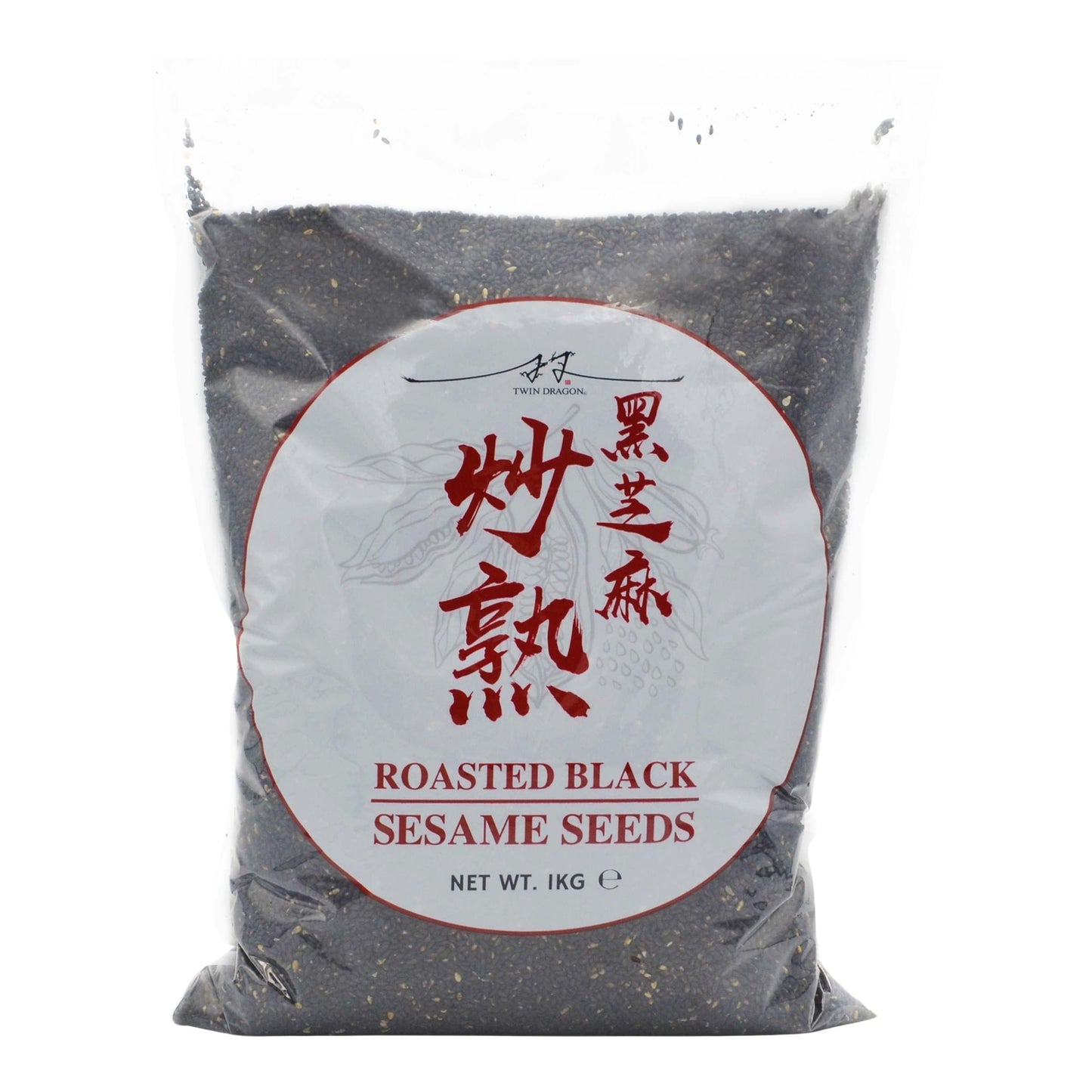 ROASTED BLACK SESAME SEEDS 14 x 1kg TWIN DRAGON