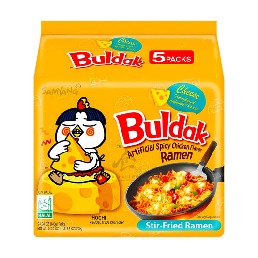 BULDAK HOT CHICKEN FLAVOR RAMEN CHEESE (5PCS X 140G) 8 x 700g SAMYANG