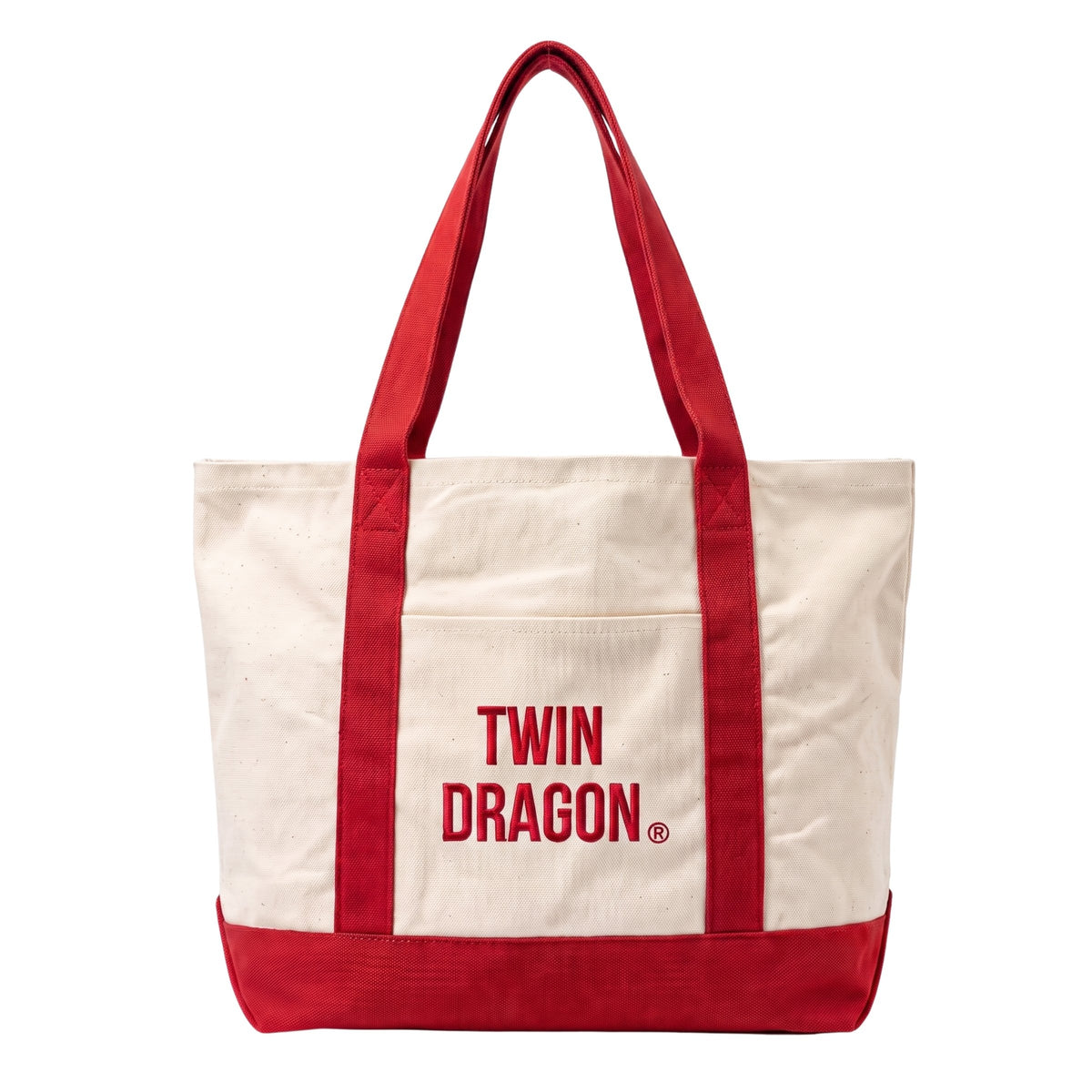 CANVAS TOTE BAG RED TWIN DRAGON