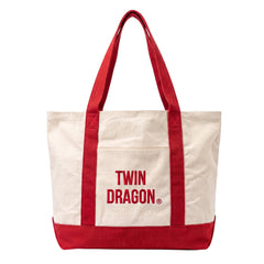 CANVAS TOTE BAG RED TWIN DRAGON