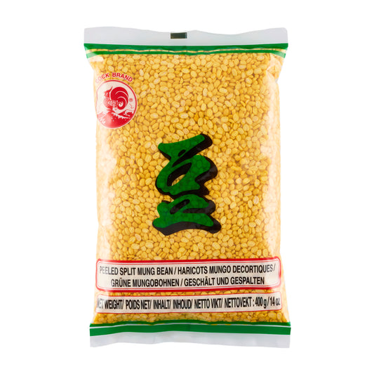 PEELED SPLIT MUNG BEAN 50 x 400g COCK BRAND