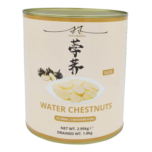 WATER CHESTNUT SLICE 6 x 2.95kg TWIN DRAGON