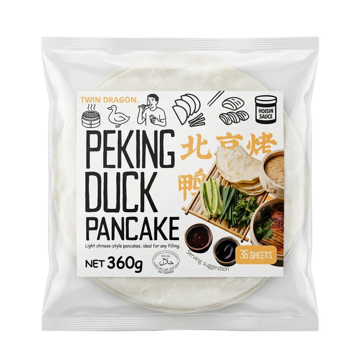 PEKING DUCK PANCAKE 12 x 360g TWIN DRAGON