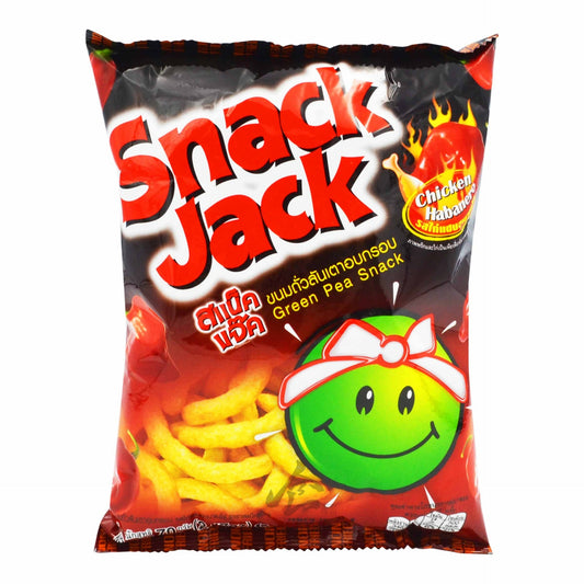 GREEN PEA SNACKS (CHICKEN HABANERO FLAVOUR) 24 x 70g SNACK JACK