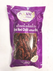 DRIED CHILLI NO STEM 50 x 100g BANN THAI