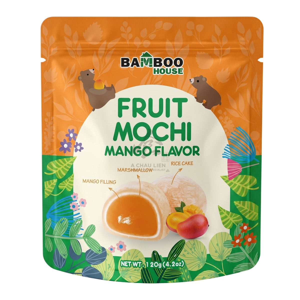 FRUIT MOCHI MANGO 24 x 120g BAMBOO HOUSE