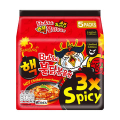 BULDAK HOT CHICKEN FLAVOR RAMEN 3X SPICY (5PCS X 140G) 8 x 700g SAMYANG