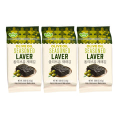 OLIVE OIL SEASONED SEAWEED LAVER (3PCS X 4.5G) 24 x 13.5g DELIEF