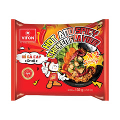 HOT AND SPICY CHICKEN FLAVOR NOODLES X2 SPICY 18 x 130g VIFON